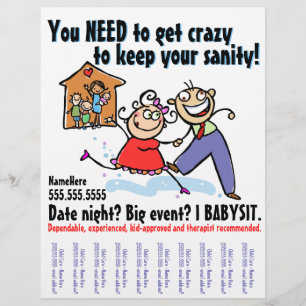 Child Care.Babysitting Service.Tearsheet Flyer