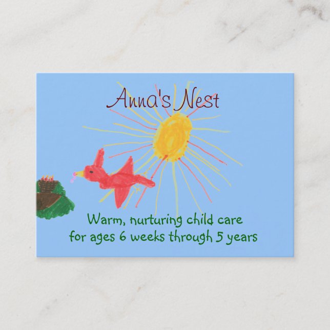 Child care business card (Front)