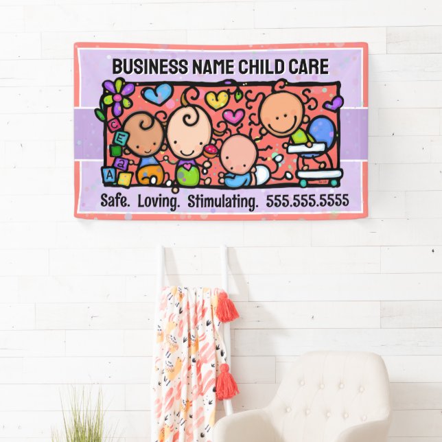 Child Care Day Care Baby Shower Promotional Banner (Insitu)