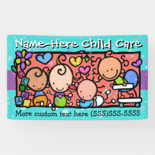 Child Care.Daycare.Pre-School.Customisable Banner
