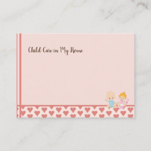 Child Care in My Home Business Card