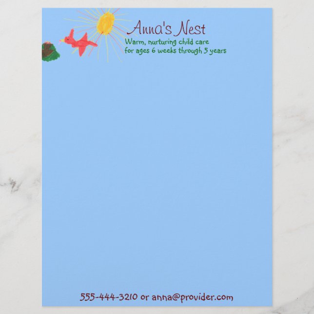Child care letterhead (Front)