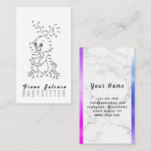 Child Care Nanny Babysitter Colourful Funky Cool Business Card