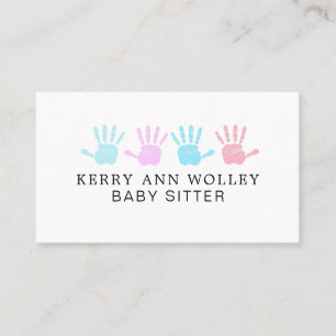 Child Care Nanny Babysitter Colourful Funky Cool Business Card