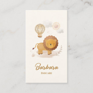  Child Care Nanny Babysitter Daycare Lion QR CODE Business Card