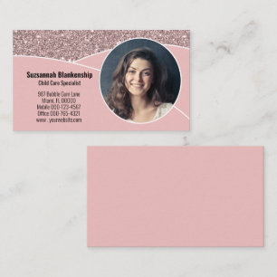 Child Care Specialist Professional Photo  Business Card