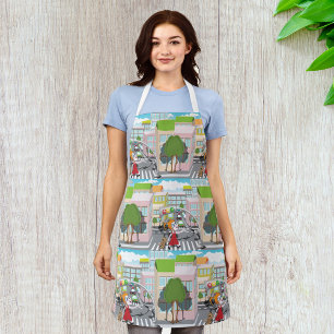 Child Crossing Road Safety Educational Apron