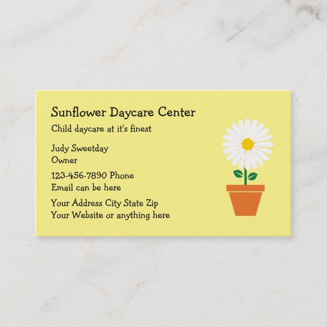Child Daycare Centre Business Card (Front)