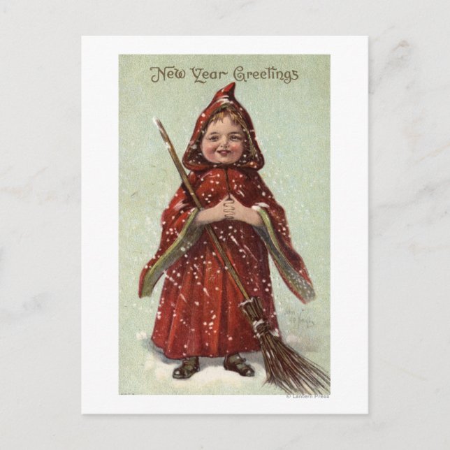 Child Dressed in Red Cloak Postcard (Front)