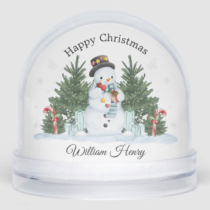 Child Festive Snowman Scene Snow Globe Gift