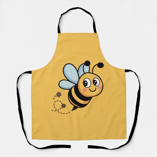 Child-Friendly Bee Mascot with Dotted Trail Apron (Front)
