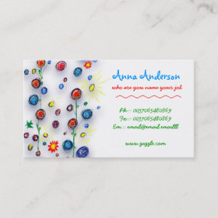 child handmade painting business card