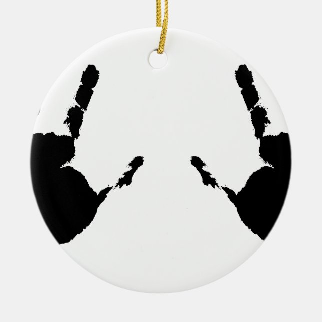 Child Handprints Ceramic Tree Decoration (Front)