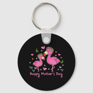 Child Happy Mothers Day Flamingo Bird Graphic Cute Key Ring