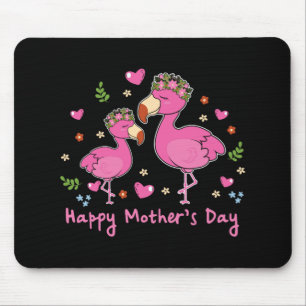 Child Happy Mothers Day Flamingo Bird Graphic Cute Mouse Mat