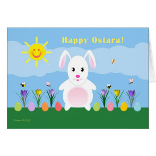 Child - Happy Ostara - Bunny in Garden