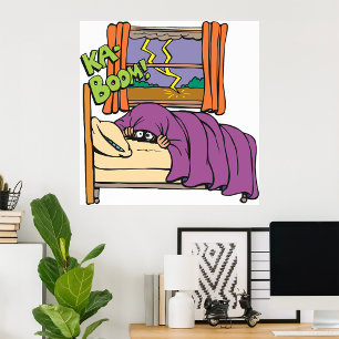 Child Hiding In Bed Poster