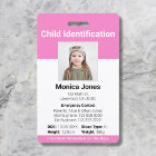 Child Identification Photo Soft Pink