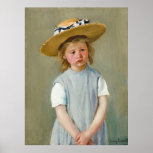 Child in a Straw Hat, 1886 by Mary Cassatt Poster