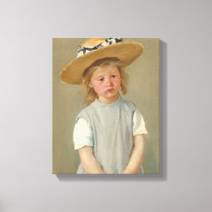 Child in a Straw Hat Mary Cassatt Canvas Print