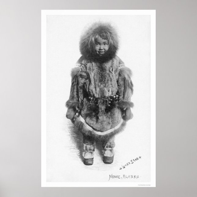 Child In Fur Nome Alaska 1920 Poster (Front)