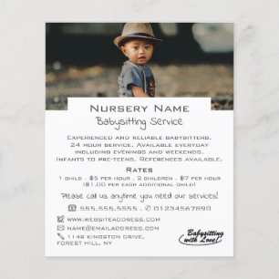 Child in Hat, Babysitter, Daycare, Nursery Advert Flyer