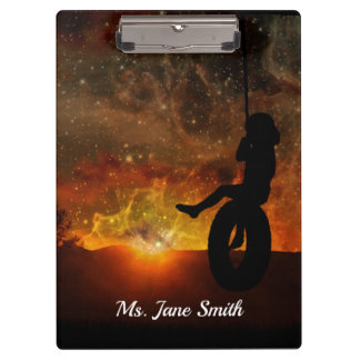 Child In Tire Swing Clipboard