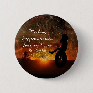 Child In Tire Swing Pin Button