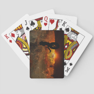 Child In Tire Swing Playing Cards