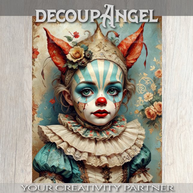 Child in Whimsical Dress - Decoupage - Tissue Paper (Creator Uploaded)