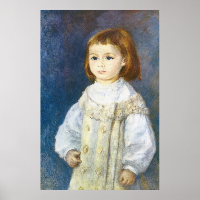 Child in White by Pierre Auguste Renoir Poster (Front)