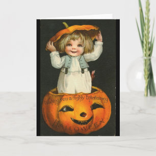 Child inside Pumpkin Card