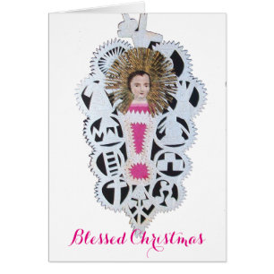 Child Jesus,Antique Christmas Paper Carving