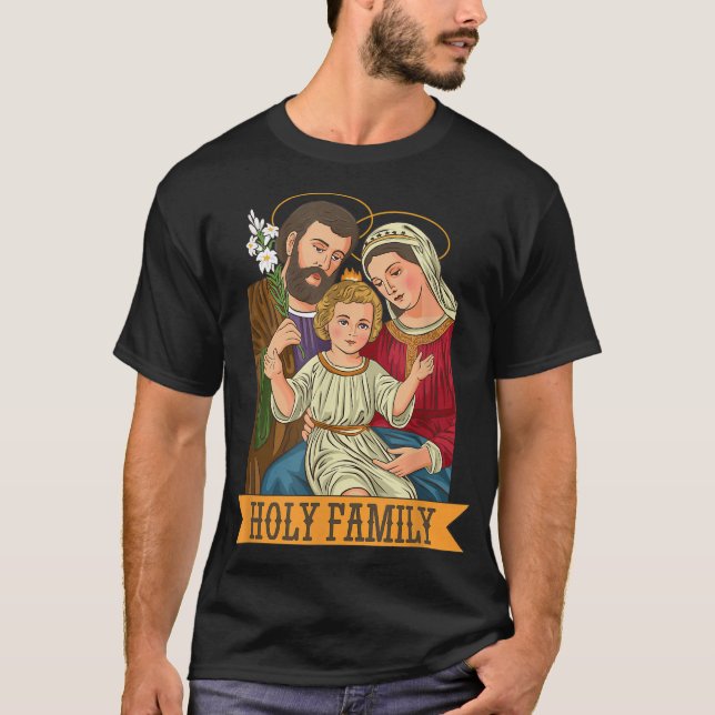 Child Jesus, Virgin Mary and St Joseph T-Shirt (Front)