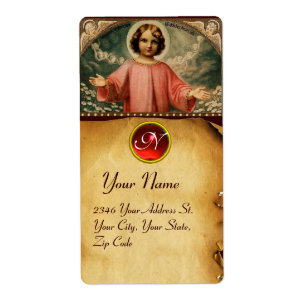 CHILD JESUS WITH ANGELS,  Parchment