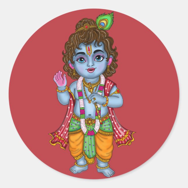 Child Krishna Sticker (Front)