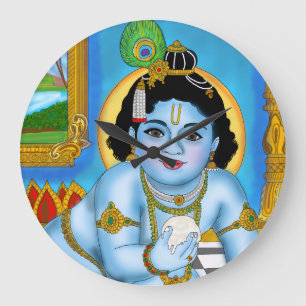 Child Krishna Wall Clock