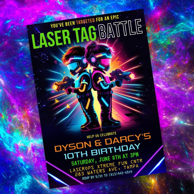 Child Laser Tag Birthday Invitation (Creator Uploaded)