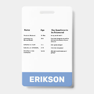 Child Life Child Development Theorists ID Badge