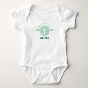 Child of God Baptism, Gender Neutral Green Baby Bodysuit