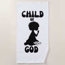 Child Of God Bible Quote Beach Towel