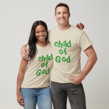 Child of God Bible Quote Green Beige