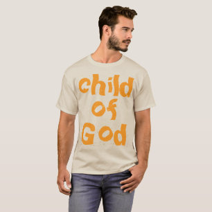 Child of God Bible Quote Orange White T-Shirt