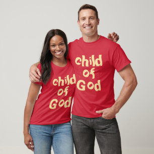 Child of God Bible Quote Red T-Shirt