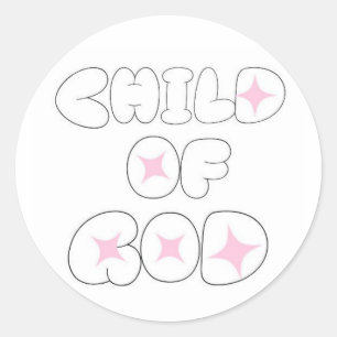Child of God, Bubble Letter Sticker 