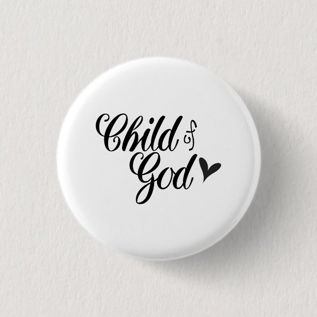 Child Of God - Christian 3 Cm Round Badge (Front)