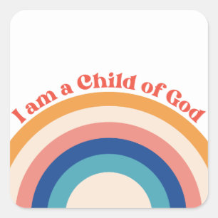Child of God Christian Stickers   Rainbow