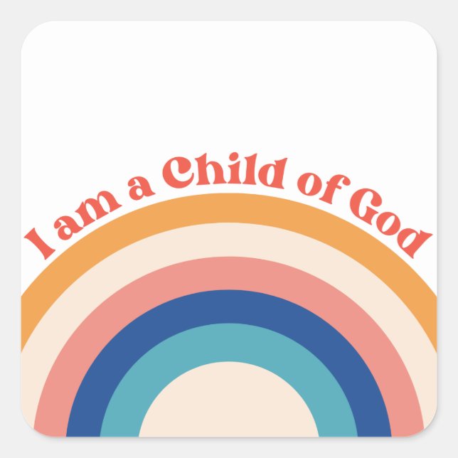 Child of God Christian Stickers | Rainbow  (Front)