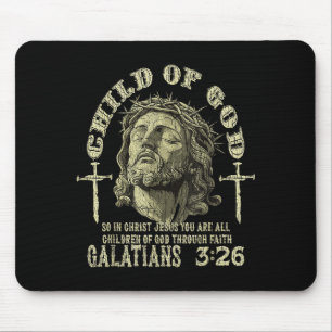 Child Of God Galatians 3_26 Bible Verse Christian  Mouse Mat