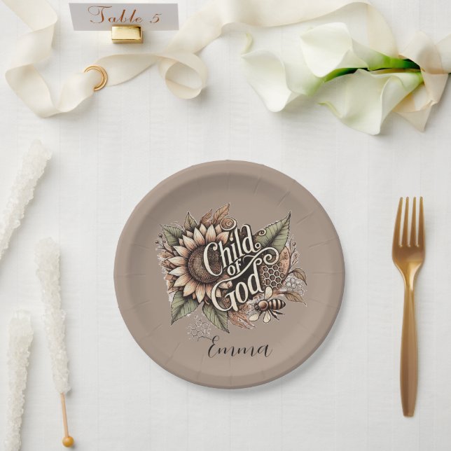 Child of God Paper Plate (Wedding)